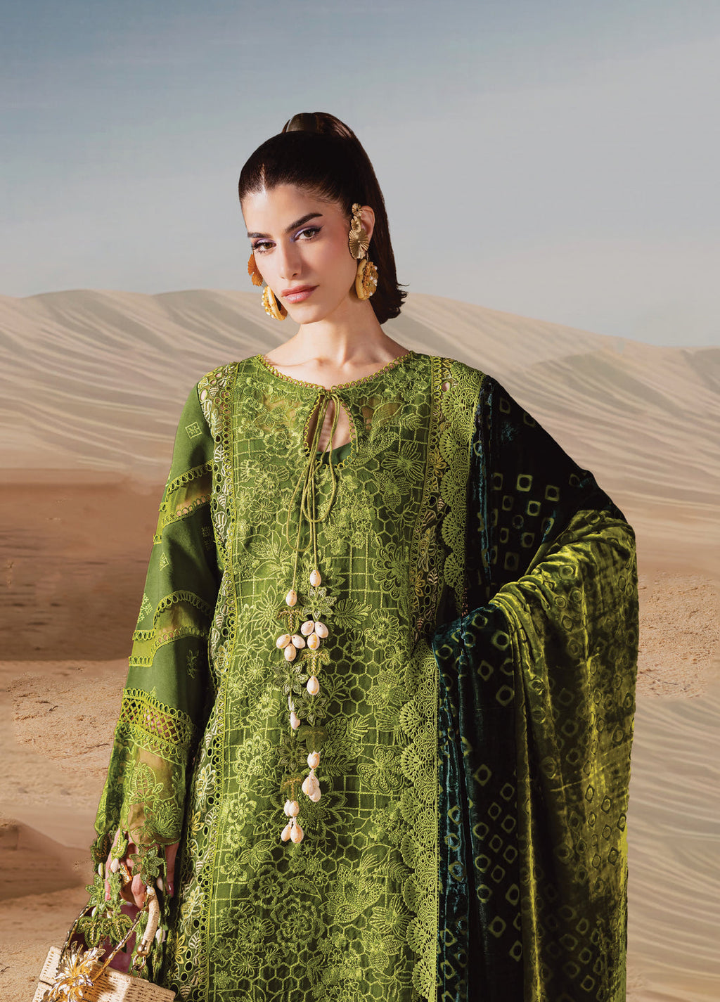 Amelia by Mahnur Luxury Cotrai Embroidered 3 Piece Suits