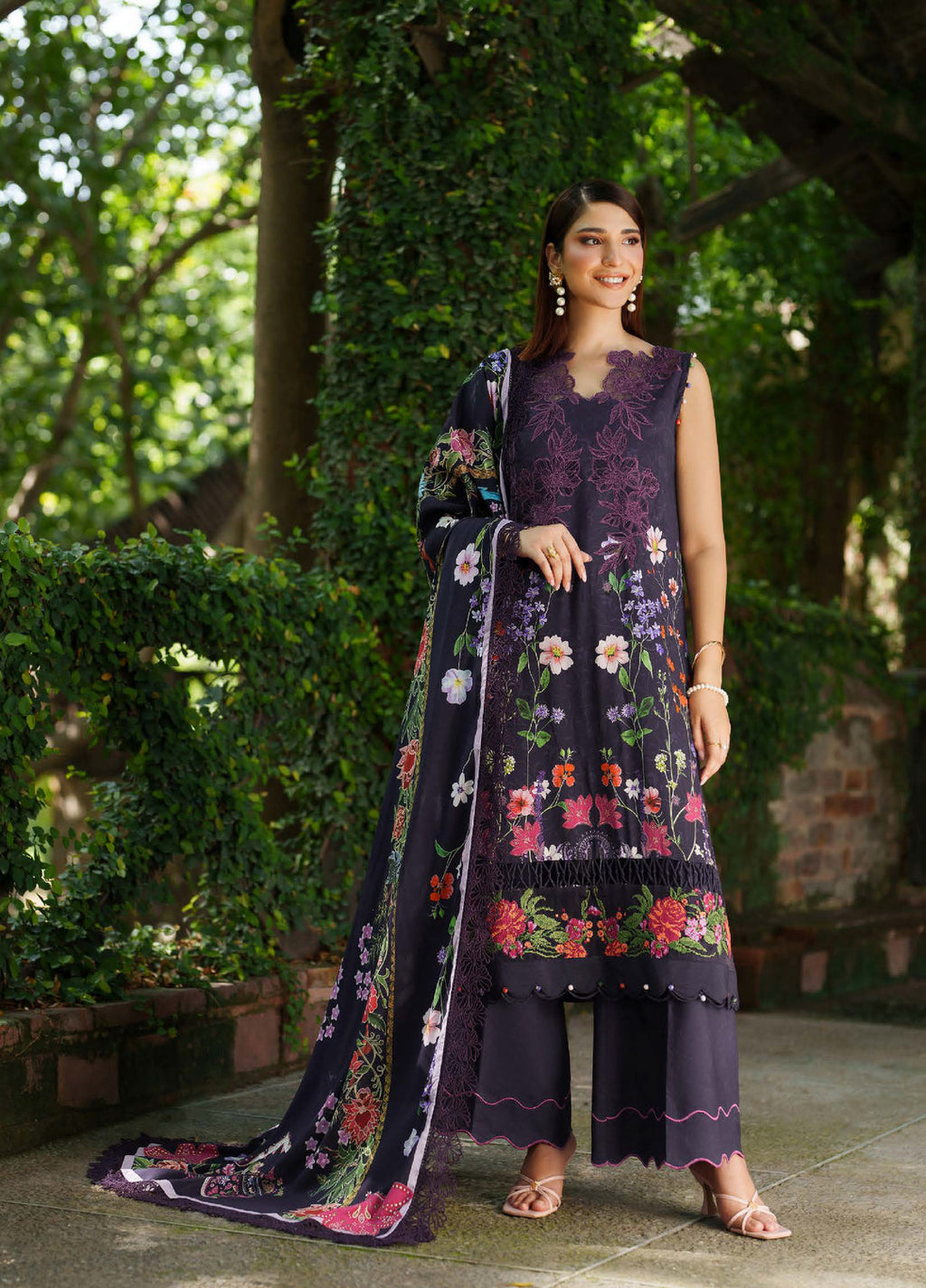 Meraki by Asifa And Nabeel Unstitched Viscose Embroidered Suits 3 Piece