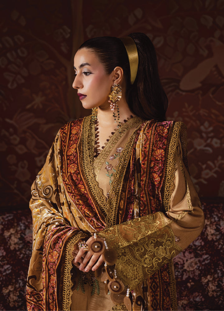 Amelia by Mahnur Luxury Cotrai Embroidered 3 Piece Suits