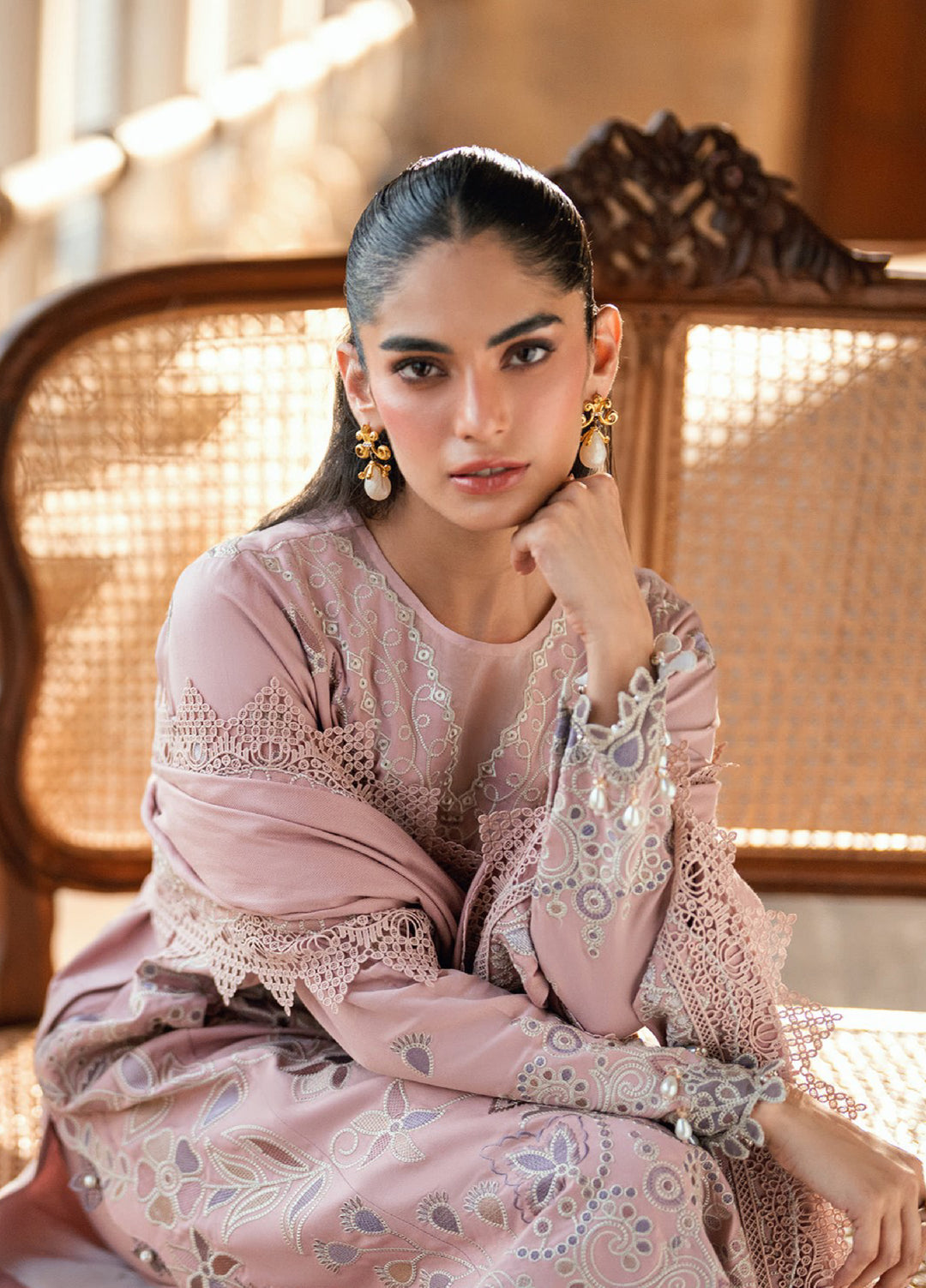 Shades Of Winter by Florent Marina Twill Embroidered Suits 3 Piece