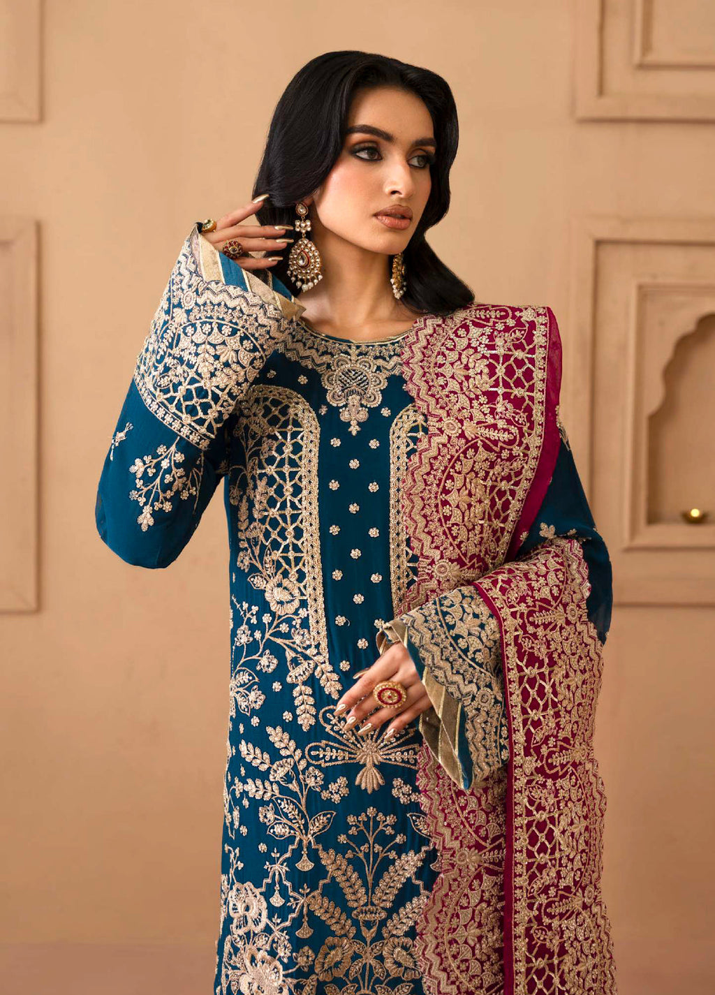 Shehrzadi by Emaan Adeel Embroidered Chiffon 3 piece