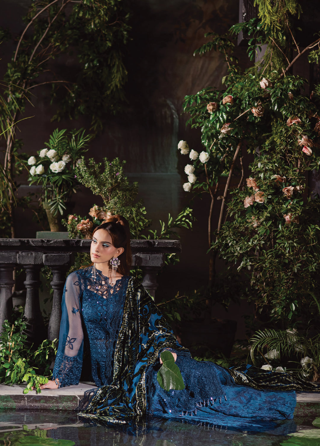 Amelia by Mahnur Stitched Luxury Organza Embroidered 3 Piece Suits MN25AL AM-008 - Winter Collection