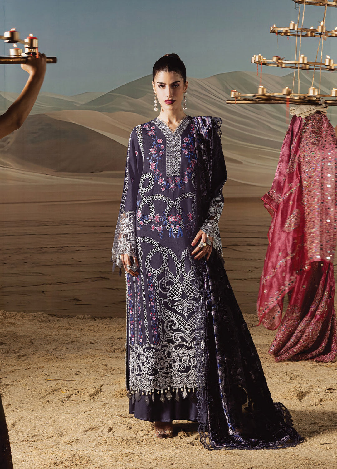 Amelia by Mahnur Stitched Luxury Cotrai Embroidered 3 Piece Suits