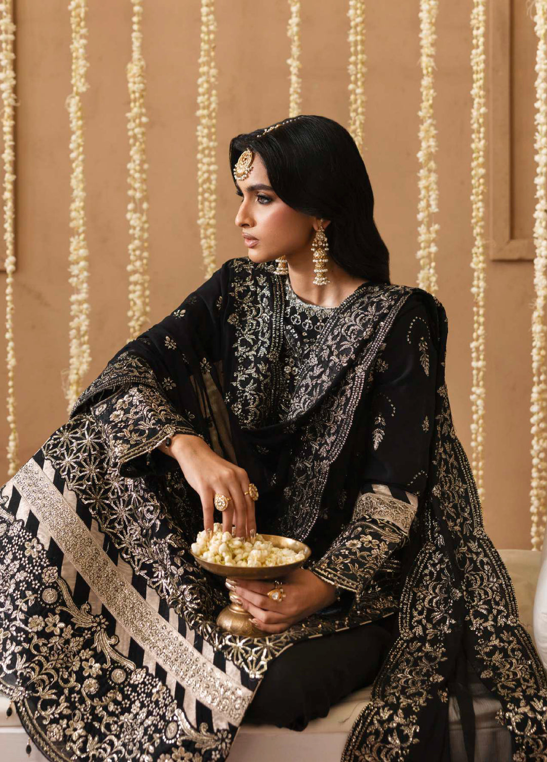 Shehrzadi by Emaan Adeel Unstitched Embroidered Chiffon 3 piece