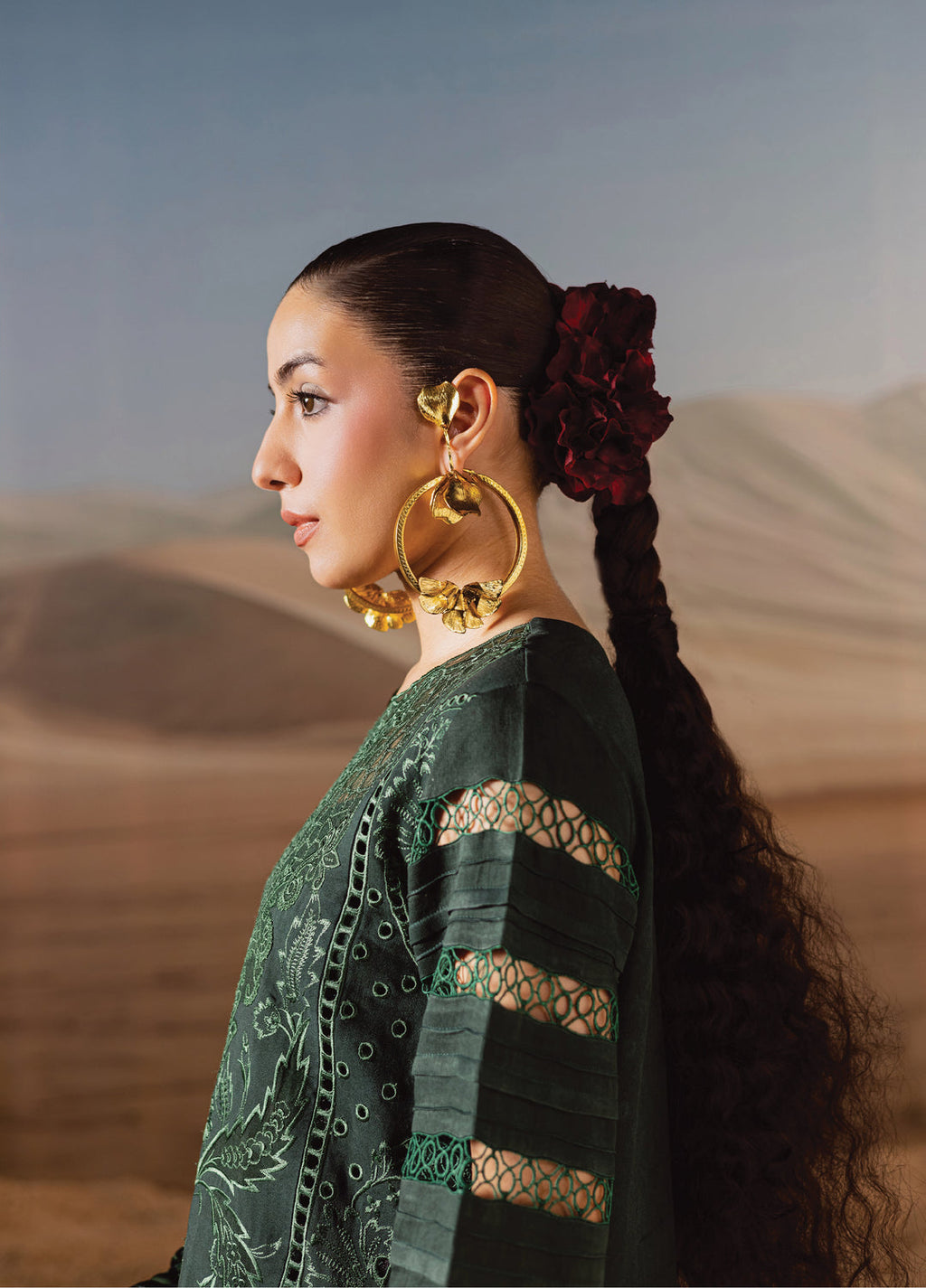 Amelia by MahnurLuxury Cotrai Embroidered 3 Piece Suits