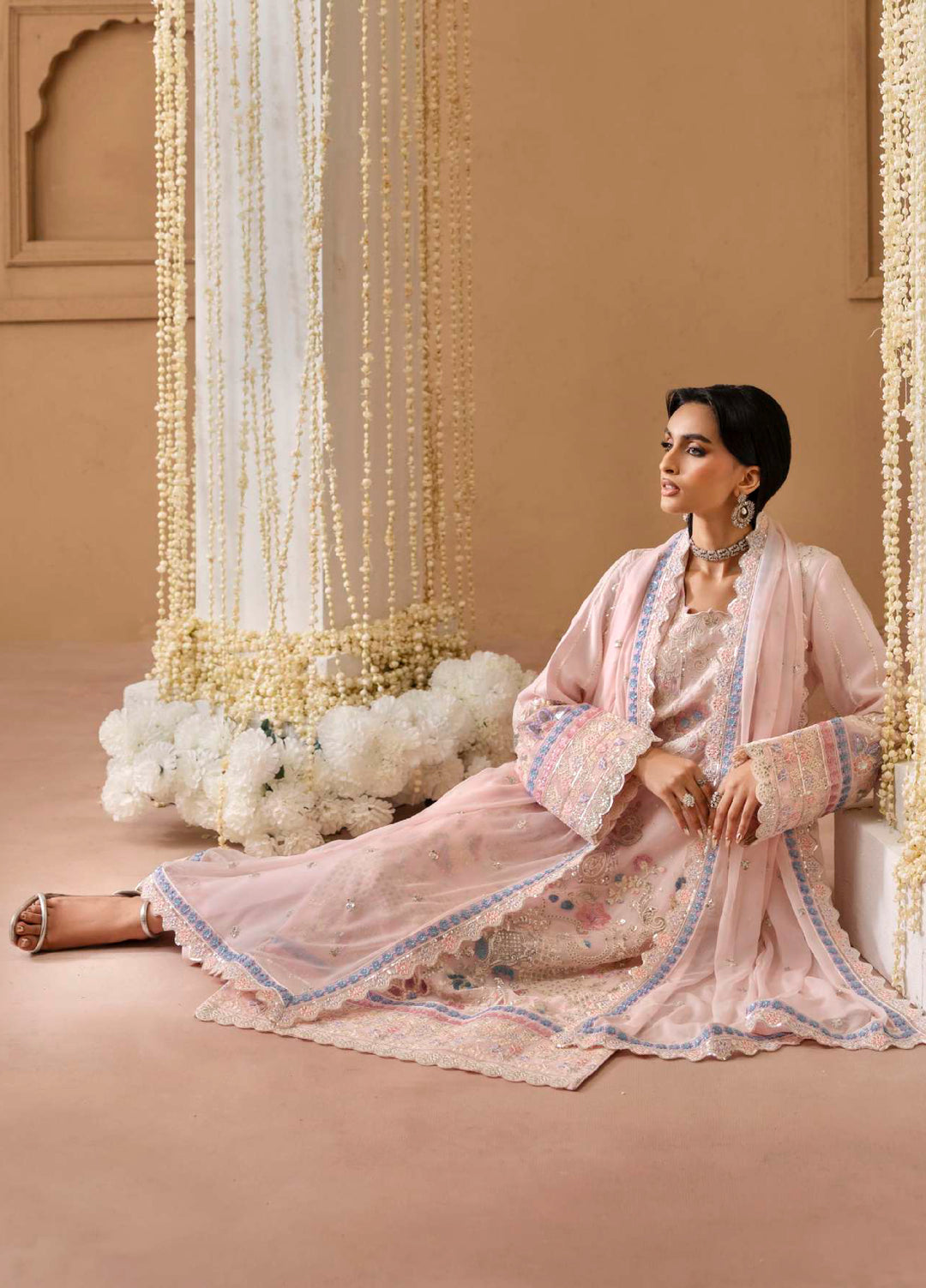 Shehrzadi by Emaan Adeel  Embroidered Chiffon 3 piece