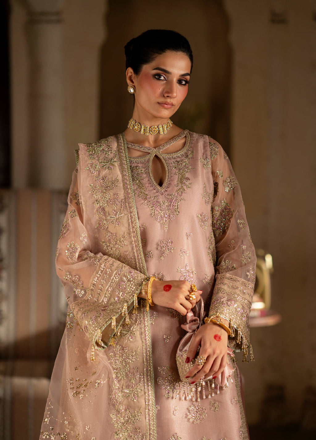 Dastan E Ishq by Ajr Festive EmbroideredNet 3 Piece Suits