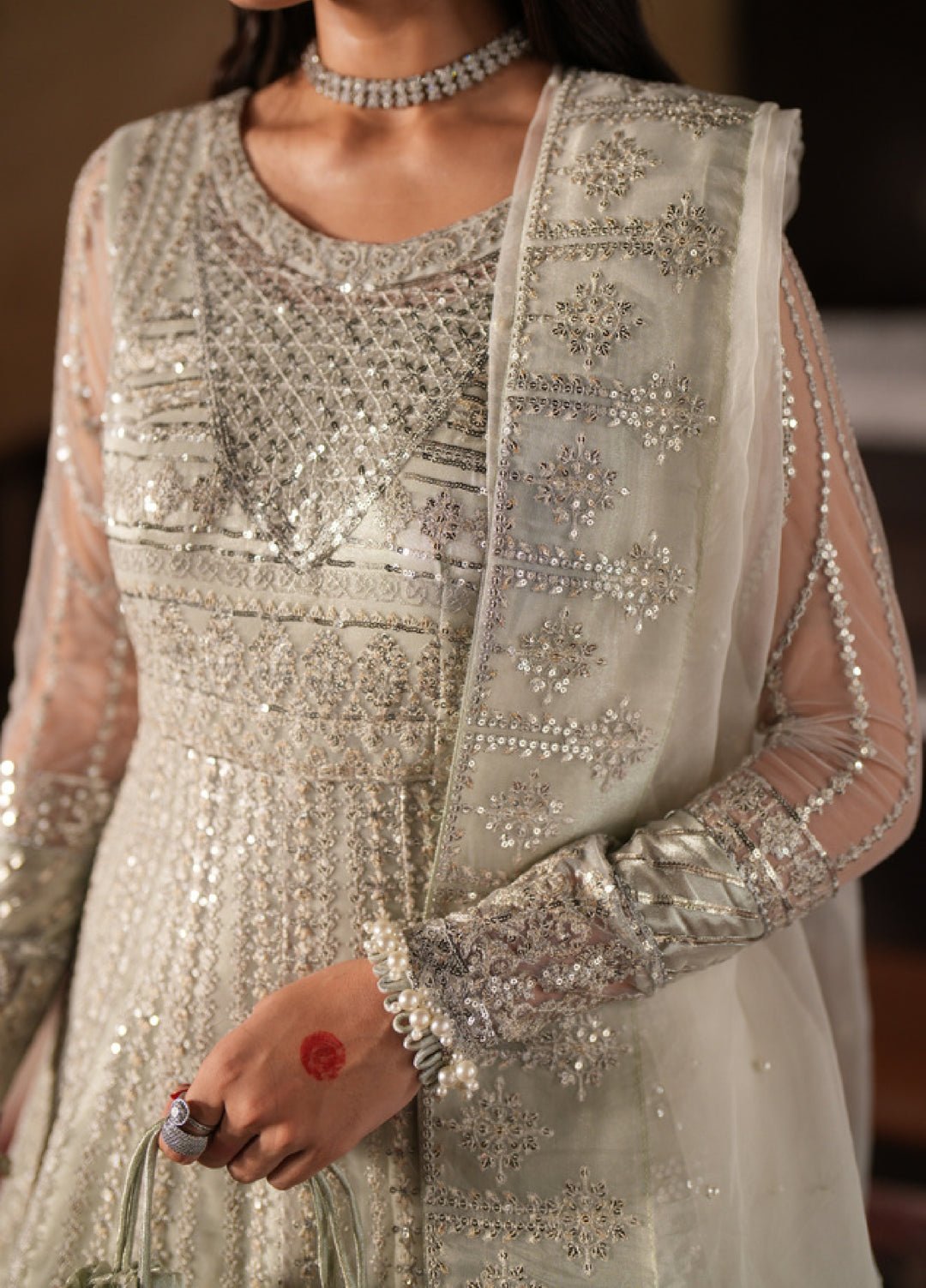 Dastan E Ishq by Ajr Festive Embroidered Net 3 Piece Suits