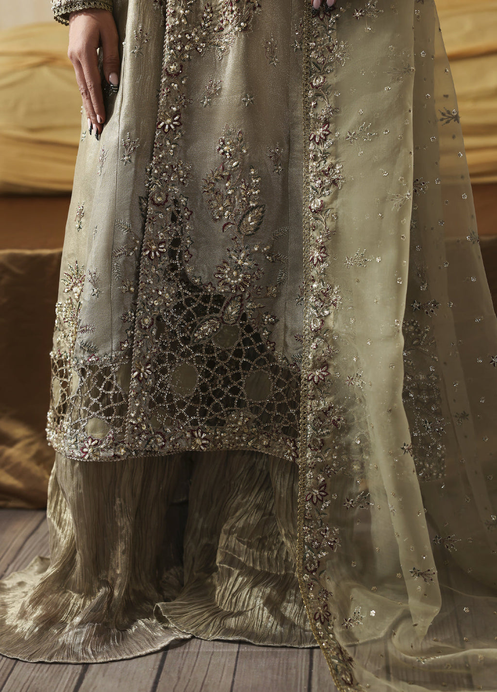 Jahanara by Zarposh Embroidered Zari Suits Unstitched 3 Piece