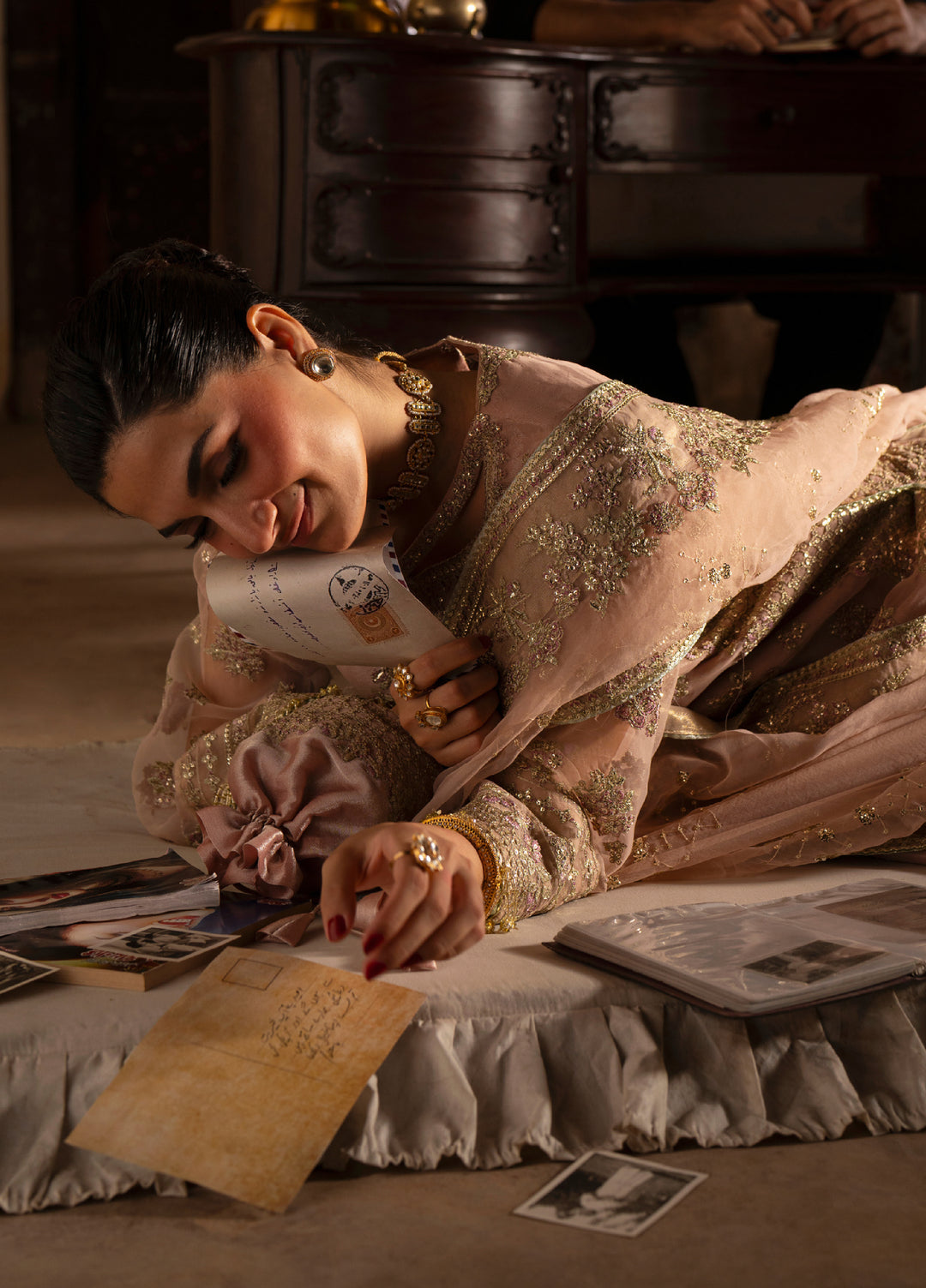 Dastan E Ishq by Ajr Festive EmbroideredNet 3 Piece Suits