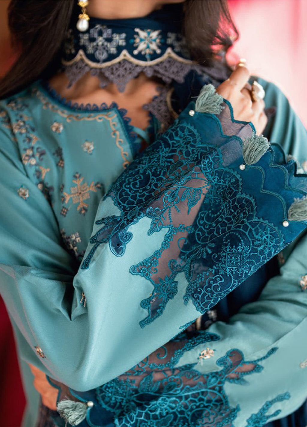 Shades Of Winter by Florent  Marina Twill Embroidered Suits 3 Piece