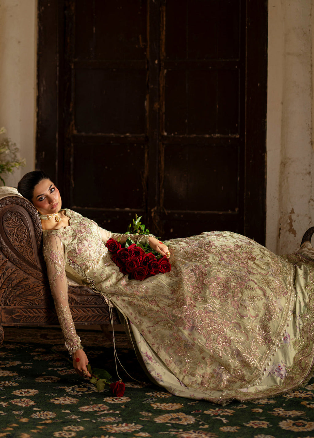 Dastan E Ishq by Ajr Festive EmbroideredNet 3 Piece Suits