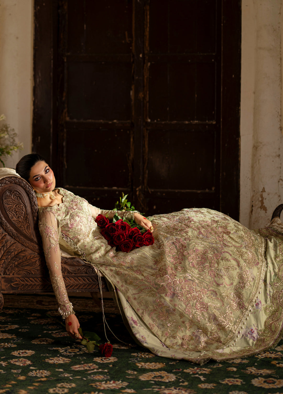 Dastan E Ishq by Ajr Festive EmbroideredNet 3 Piece Suits