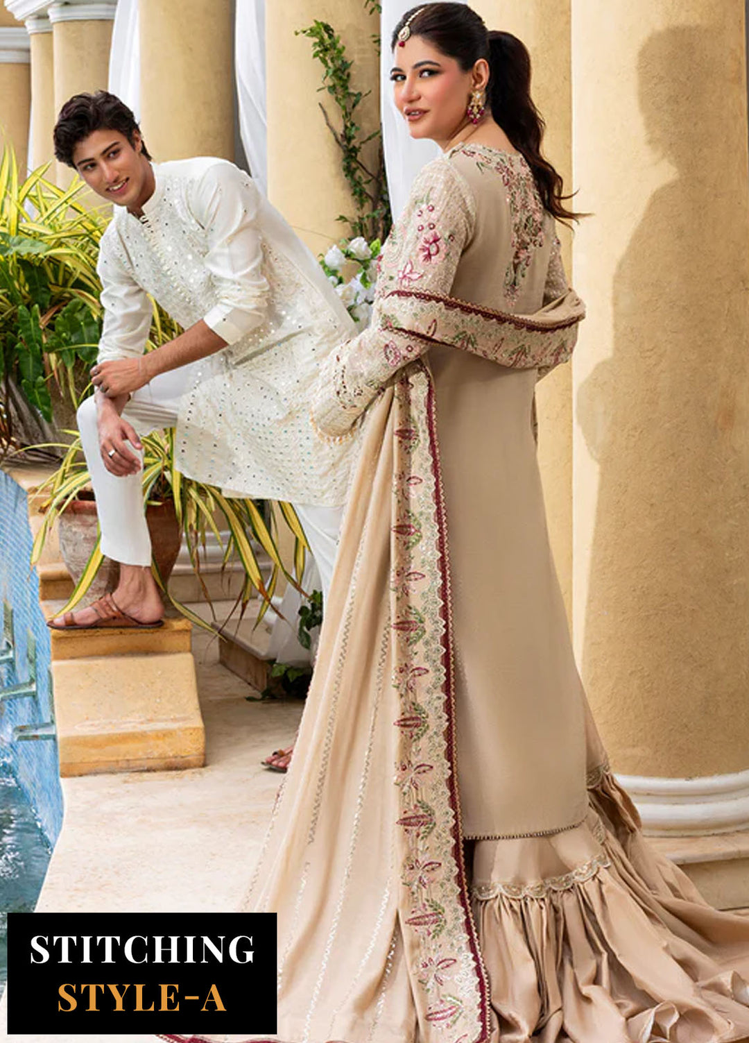 Haye Dil by Sahane Embroidered Khaddi Net Suits Stitched