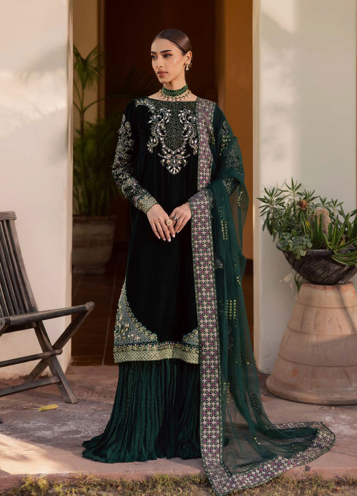 Maya by Nureh  Velvet Embroidered 3 Piece Suits