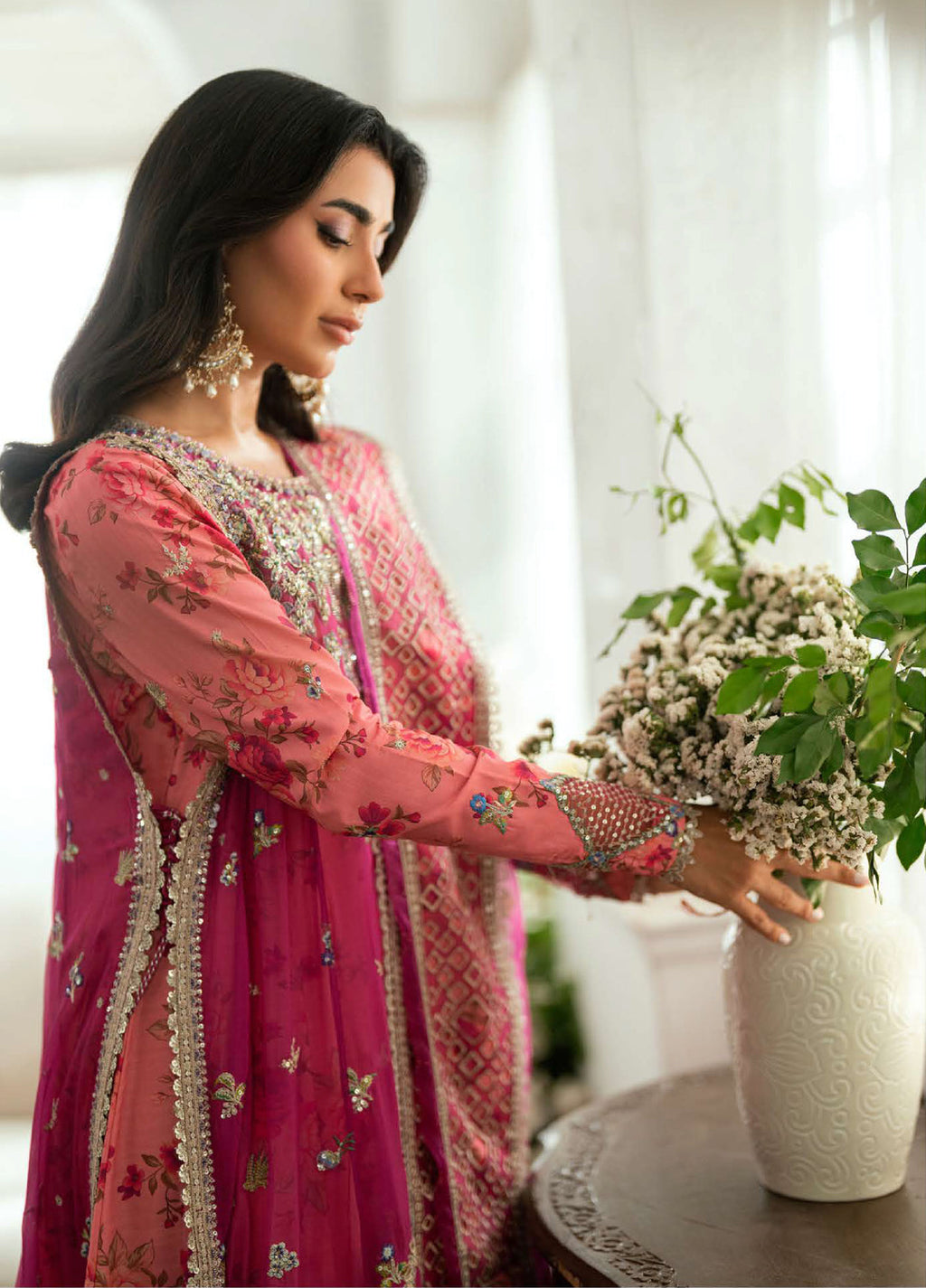 Shaam Shandar By Mushq  Chiffon Stitched 3 Piece Suits