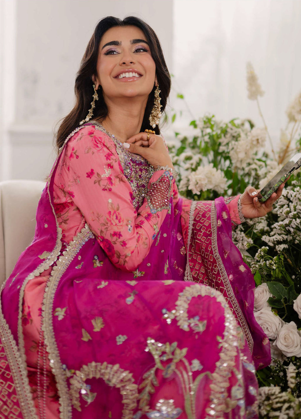 Shaam Shandar By Mushq  Chiffon Stitched 3 Piece Suits