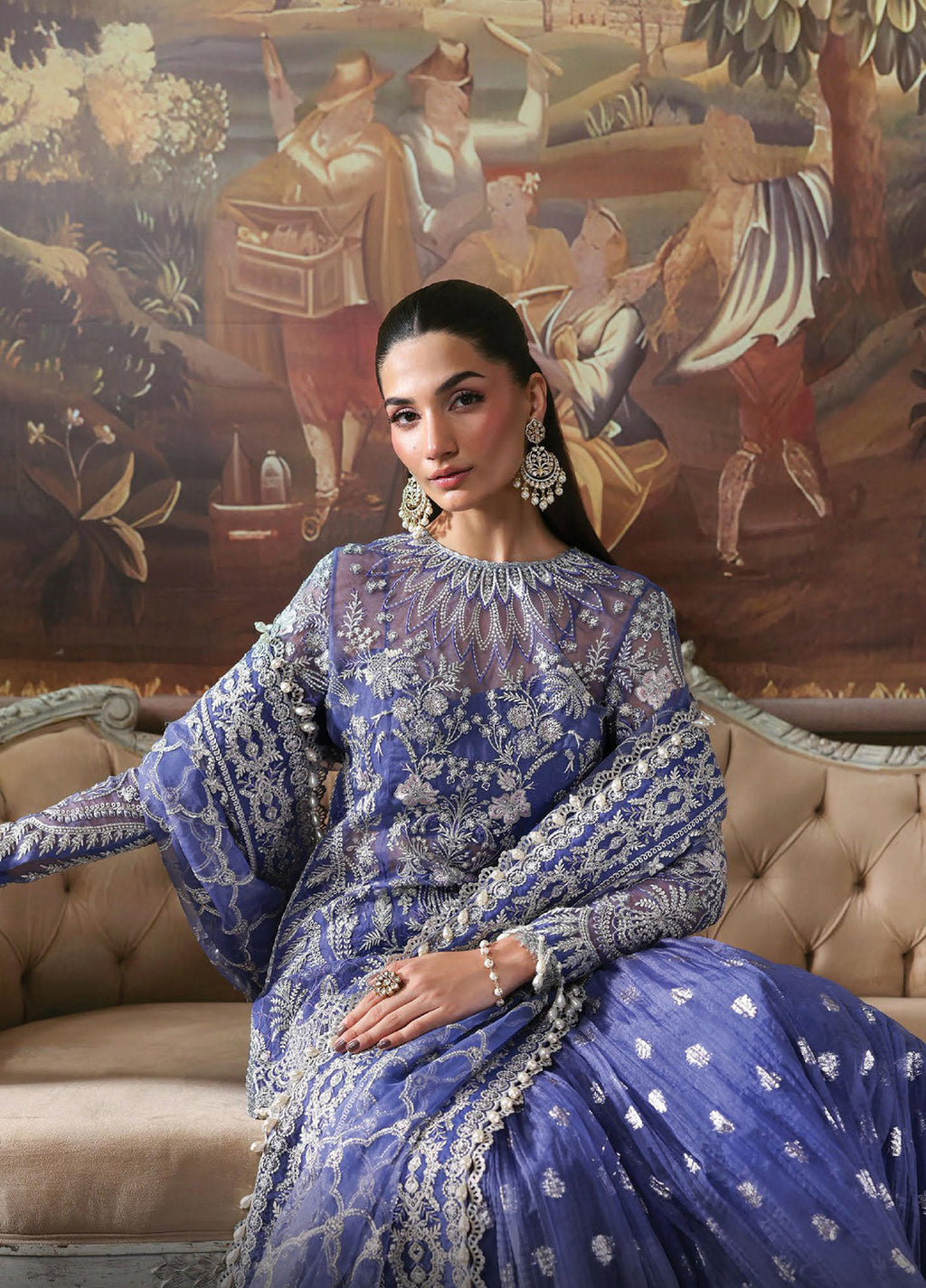 Dastangoi by Afrozeh Stitched Formal Embroidered Organza 3 Piece Suits