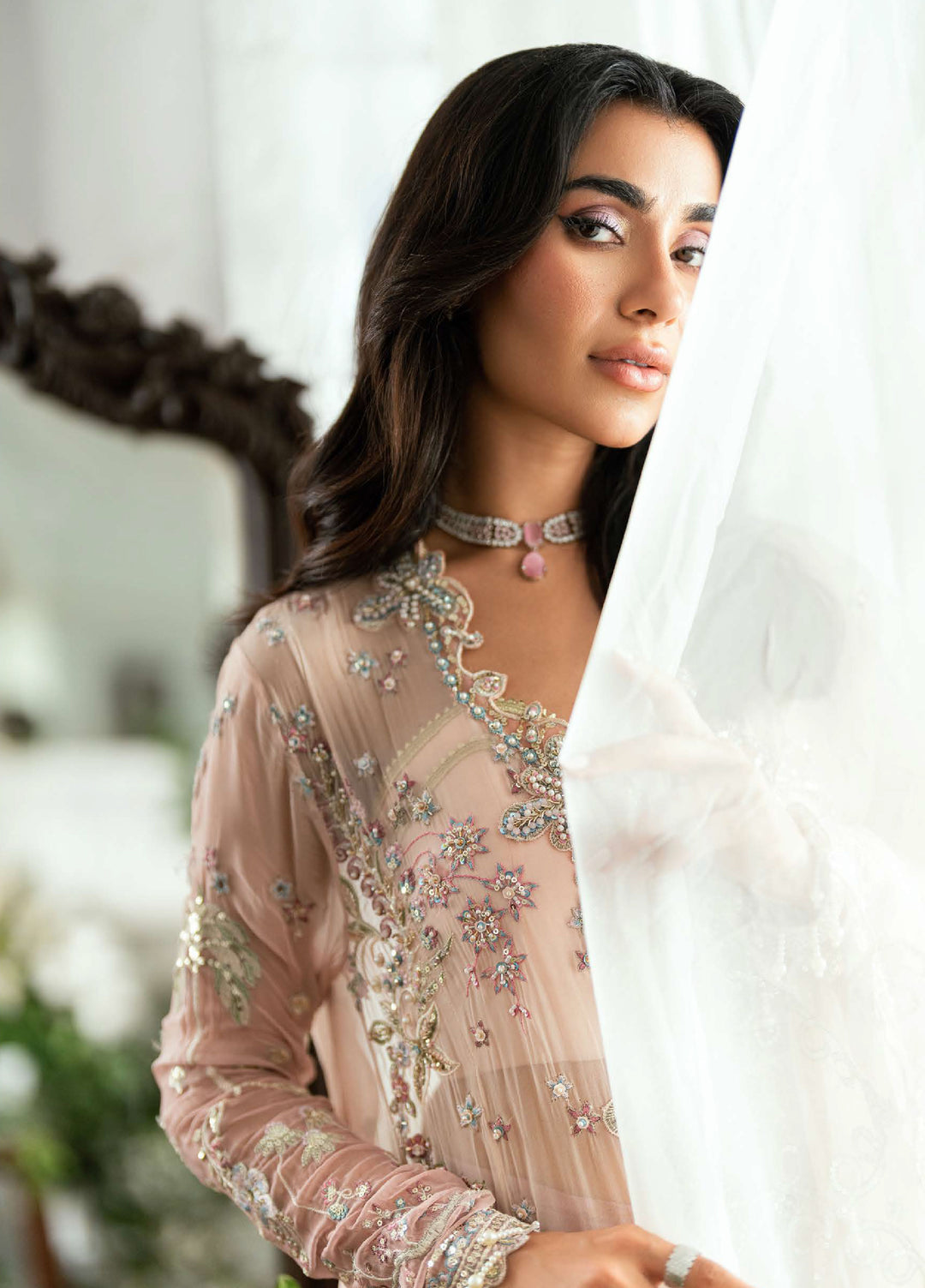 Shaam Shandar By Mushq Luxury Chiffon Stitched 3 Piece Suits