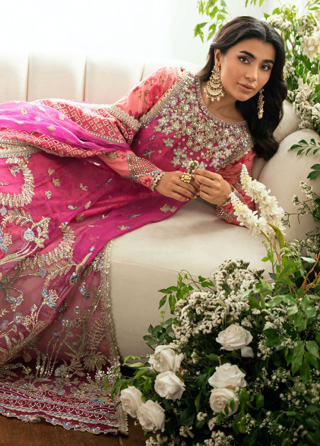 Shaam Shandar By Mushq  Chiffon Stitched 3 Piece Suits