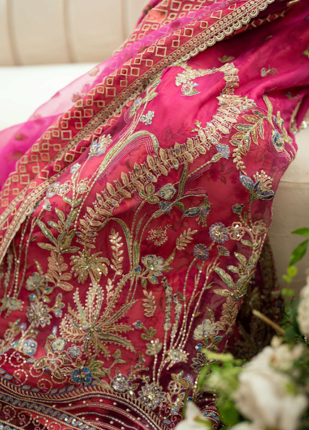 Shaam Shandar By Mushq  Chiffon Stitched 3 Piece Suits