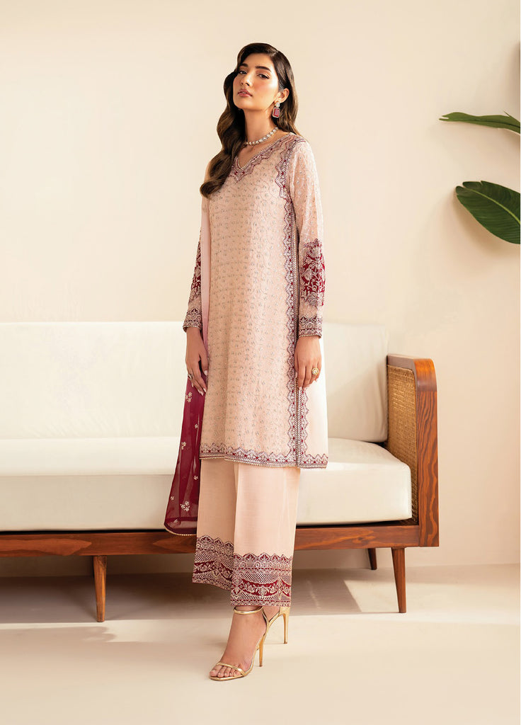 Xenia Formals  Embroidered Chiffon 3 Piece Suits