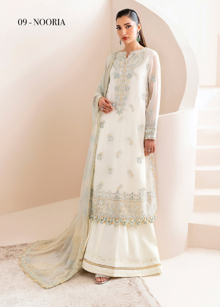 Xenia Formals  Embroidered Chiffon 3 Piece Suits