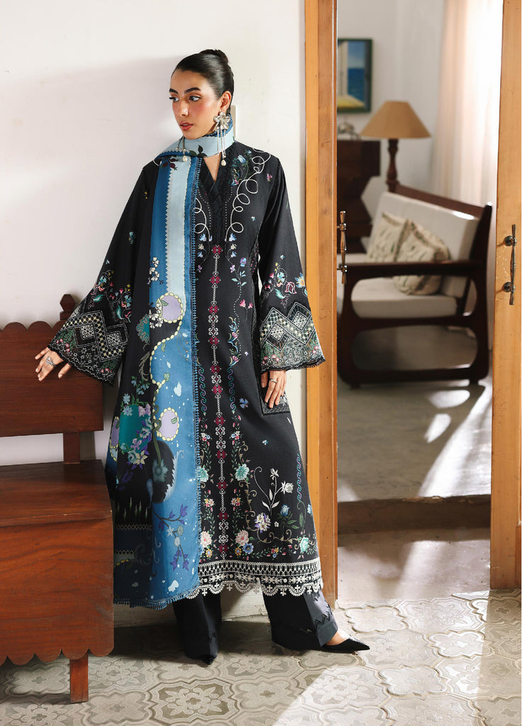 Qprints By Qalamkar  Linen Printed 3 Piece Suits