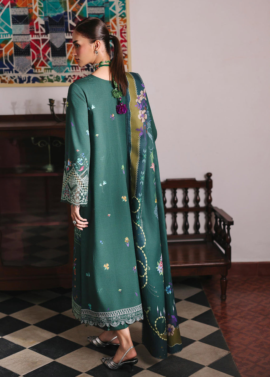 Qprints By Qalamkar Linen Printed 3 Piece Suits