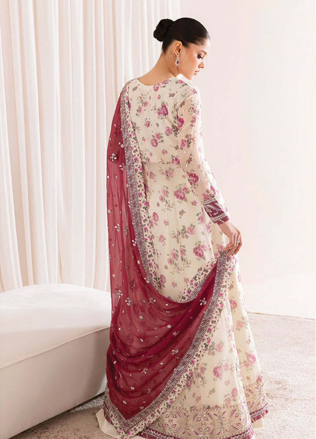 Xenia Formals  Embroidered Chiffon 3 Piece Suits