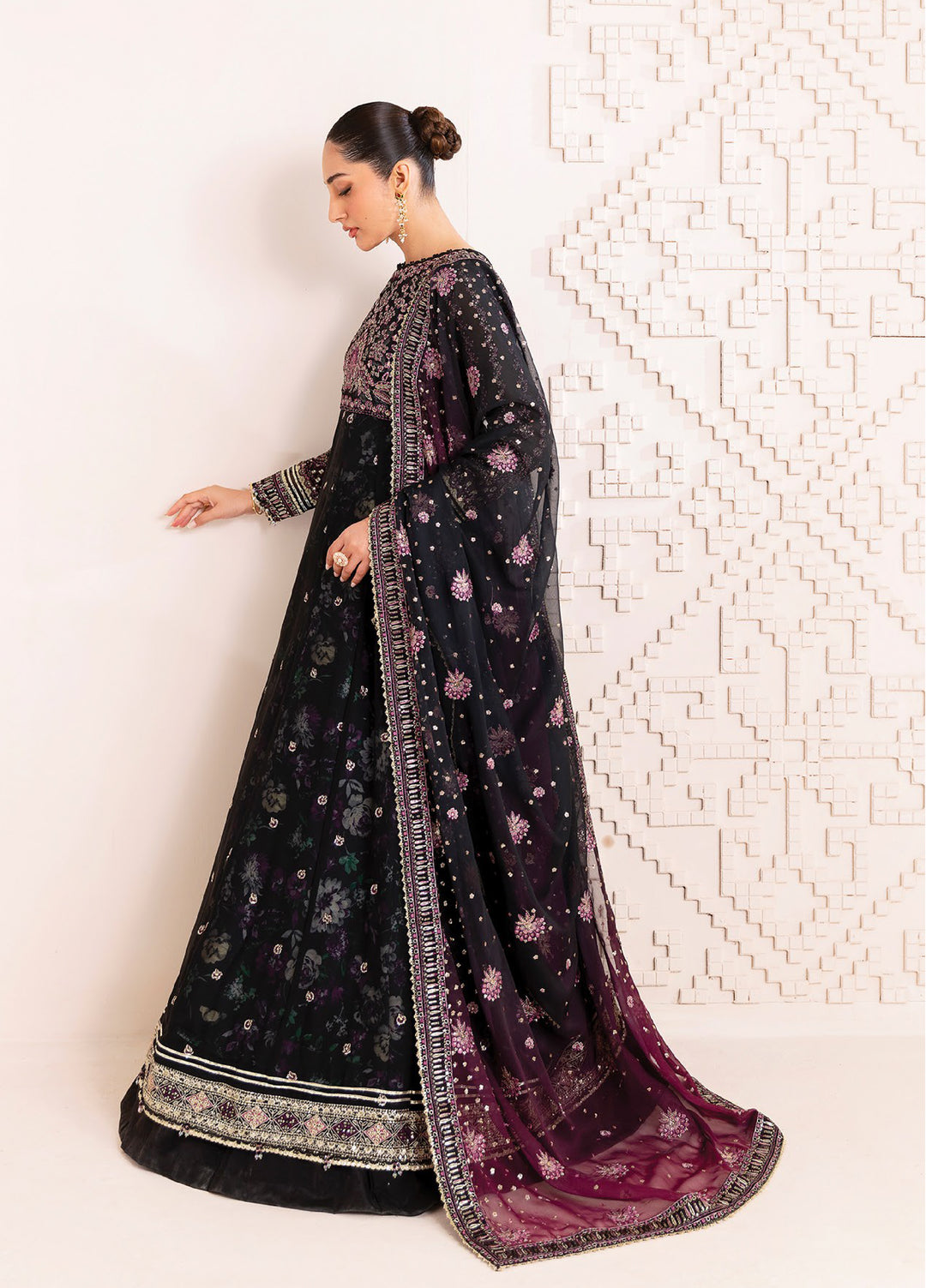 Xenia Formals Embroidered Chiffon 3 Piece Suits