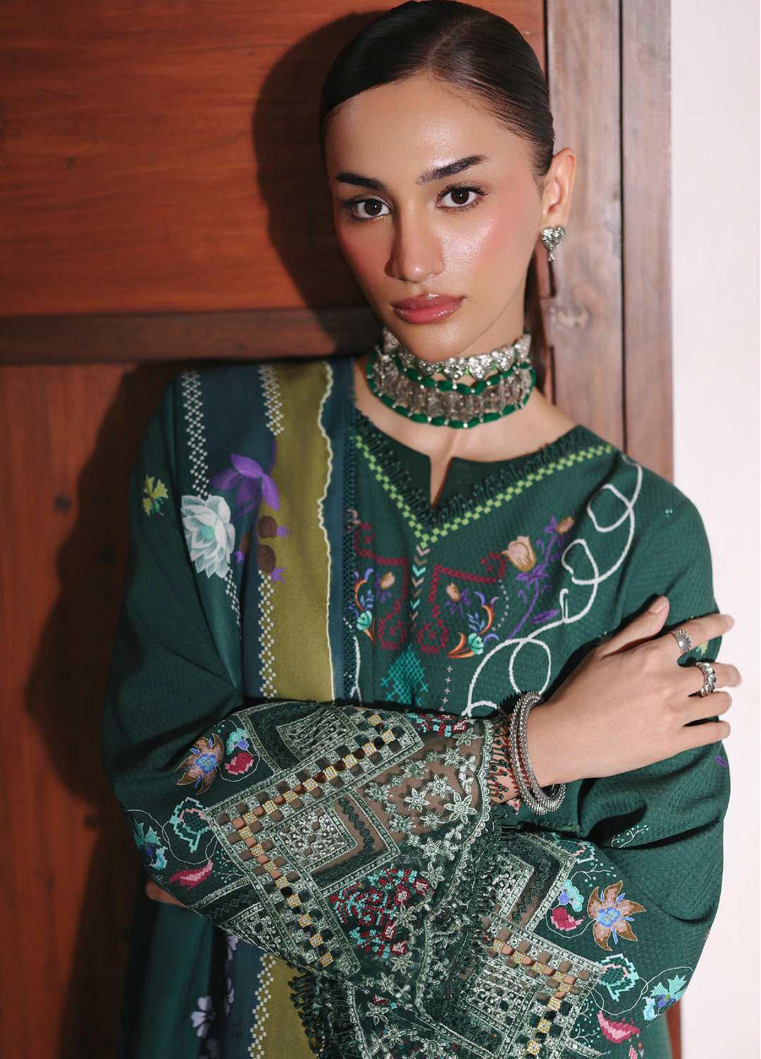 Qprints By Qalamkar Linen Printed 3 Piece Suits