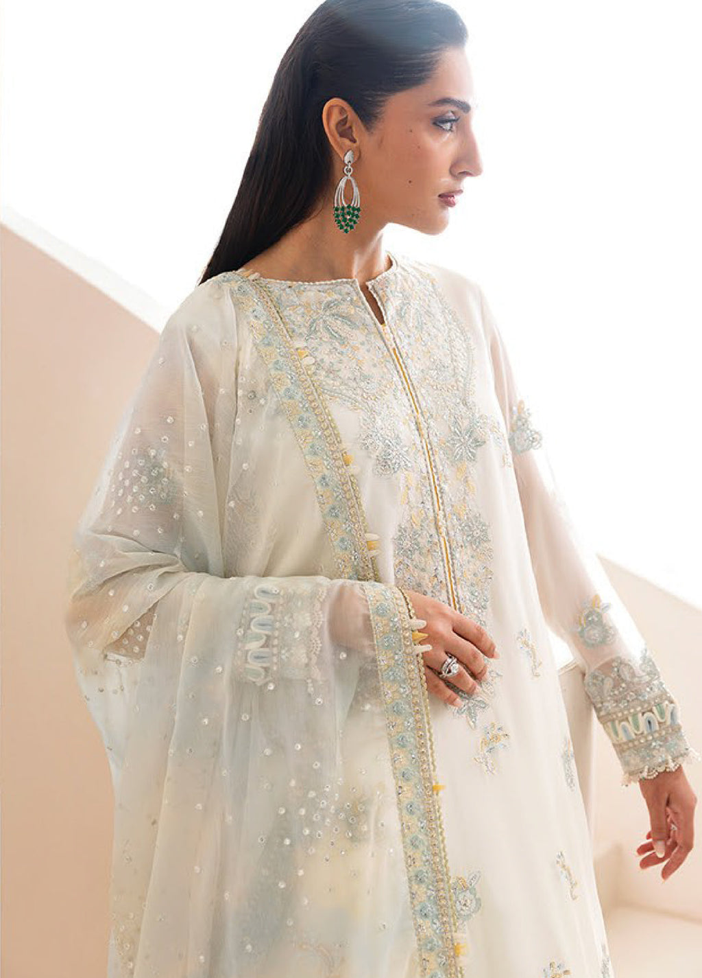 Xenia Formals  Embroidered Chiffon 3 Piece Suits