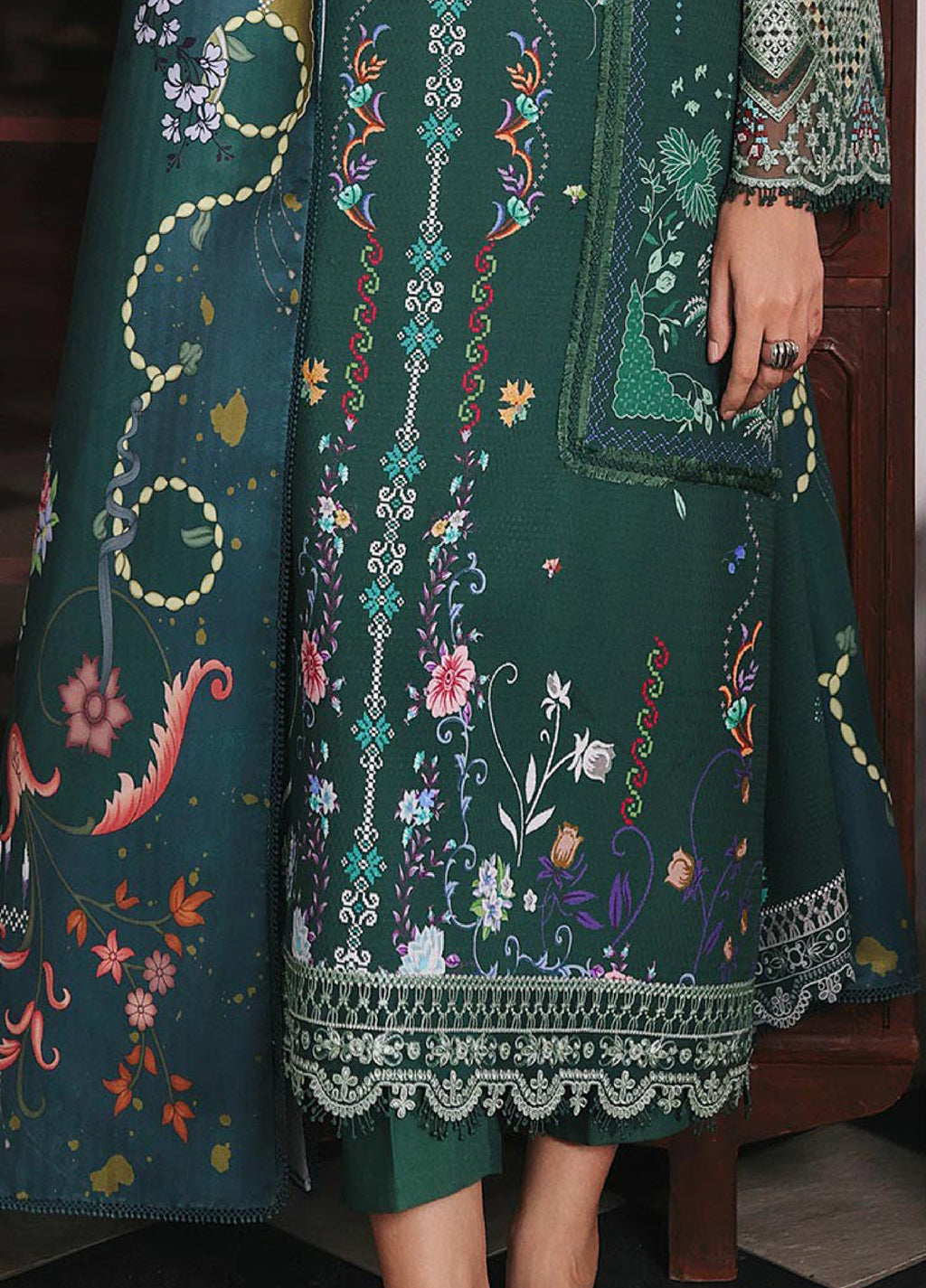 Qprints By Qalamkar Linen Printed 3 Piece Suits