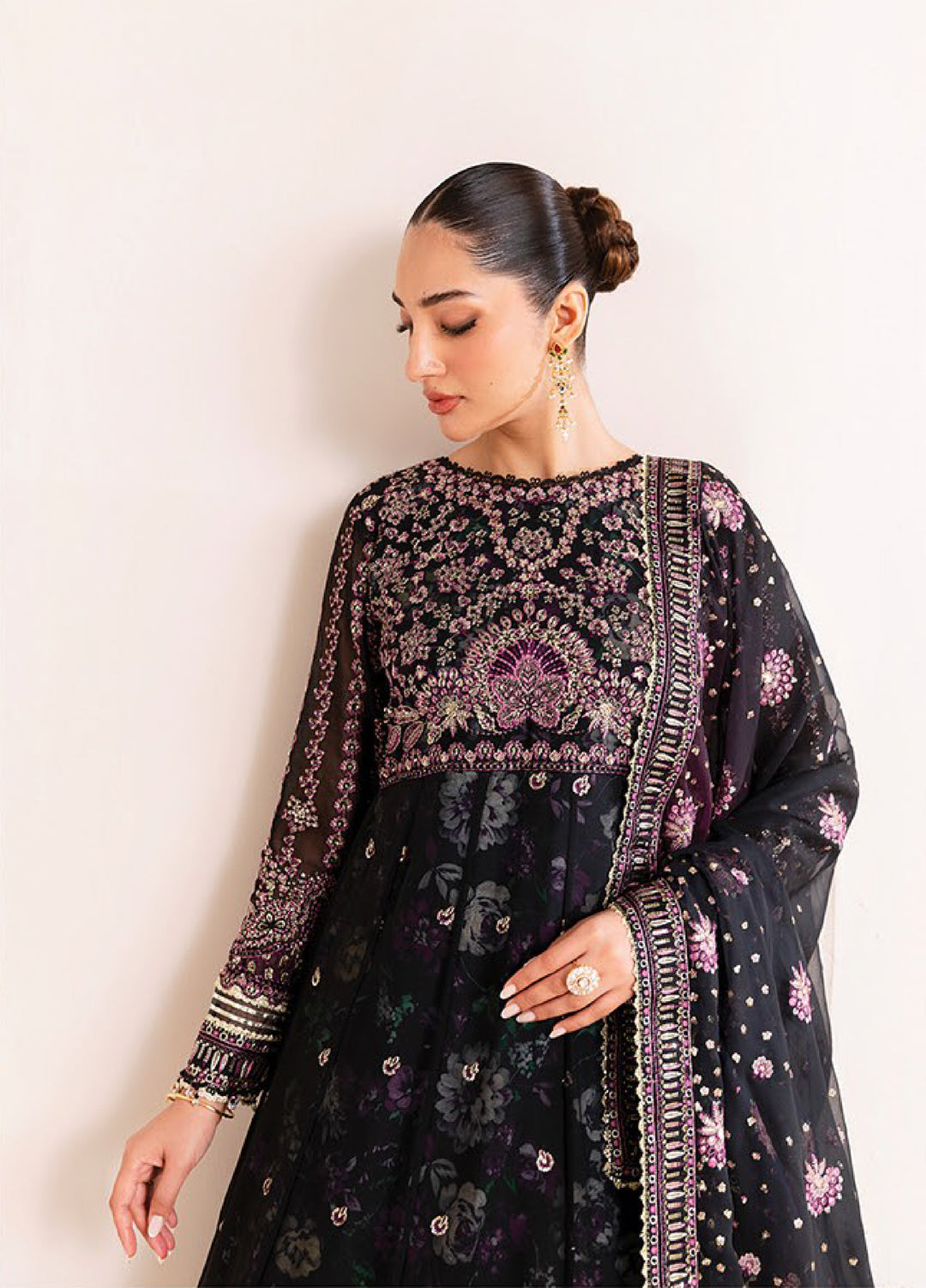 Xenia Formals Embroidered Chiffon 3 Piece Suits