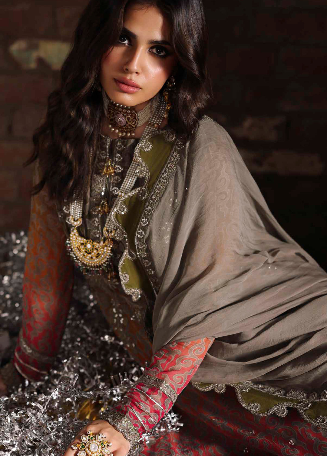 Vasal by Charizma Embroidered Chiffon Suits Unstitched 3 Piece CRZ25VW VSL25-37 - Formals