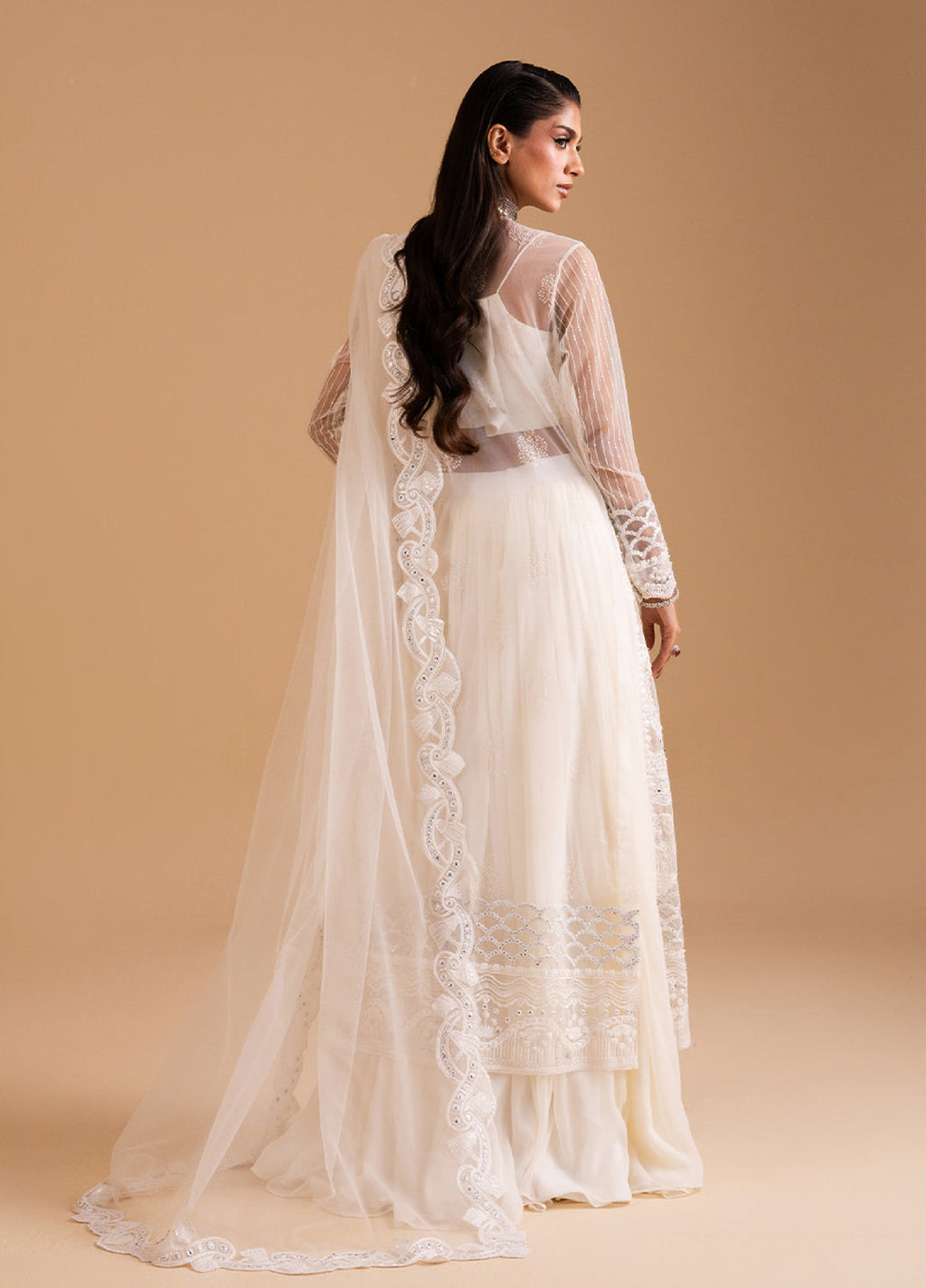 Afsanay by Zariya Luxury Embroidered Stitched Chiffon 3 Piece Suits ZRY25LF D1 ZB50033