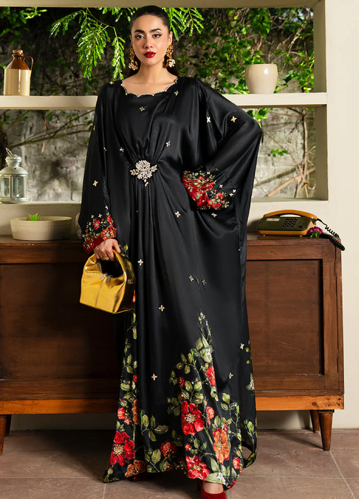 Celeste by Imrozia Pret Hand work Shamooz Silk Kaftaan