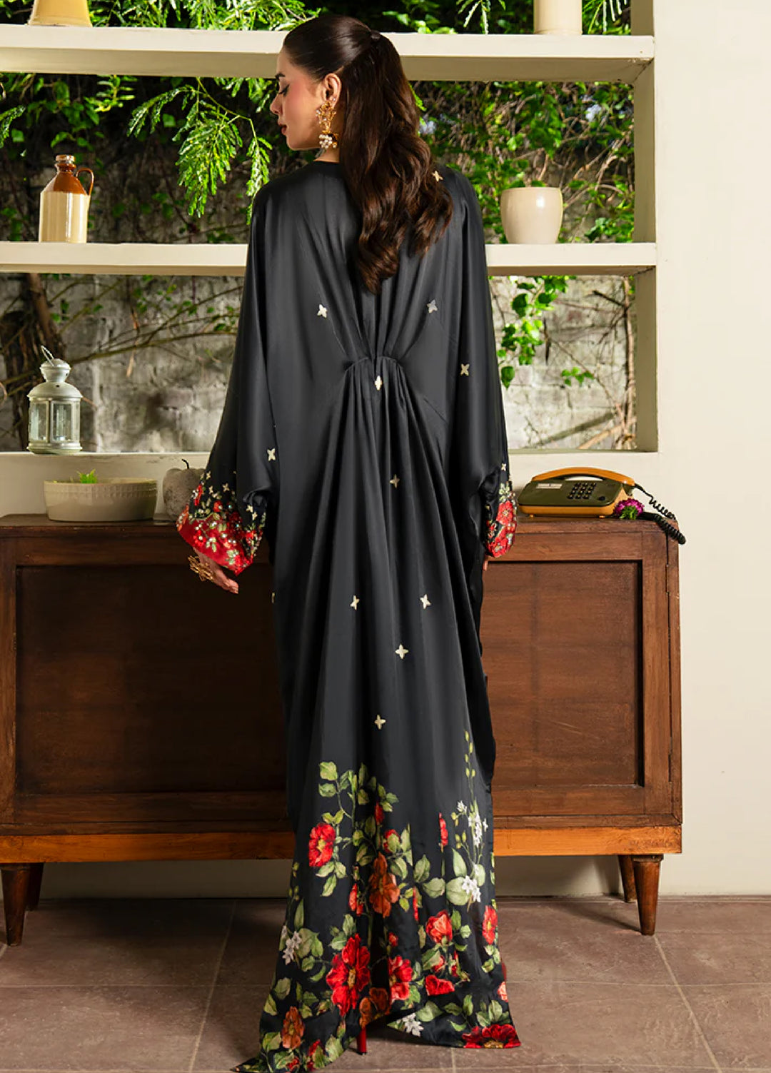 Celeste by Imrozia Pret Hand work Shamooz Silk Kaftaan