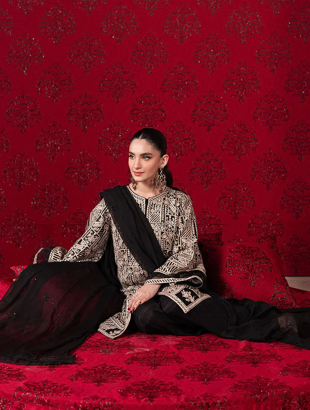 Azure Pret Embroidered Chiffon 3 Piece Suit Urban Muse