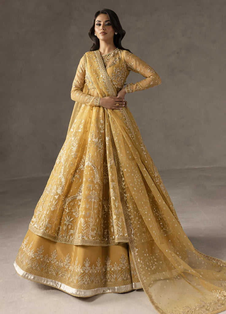 Eblouir by Imran Ramzan Embroidered Organza Suits Unstitched 3 Piece IR25EB Paraiso D or - Festive Collection