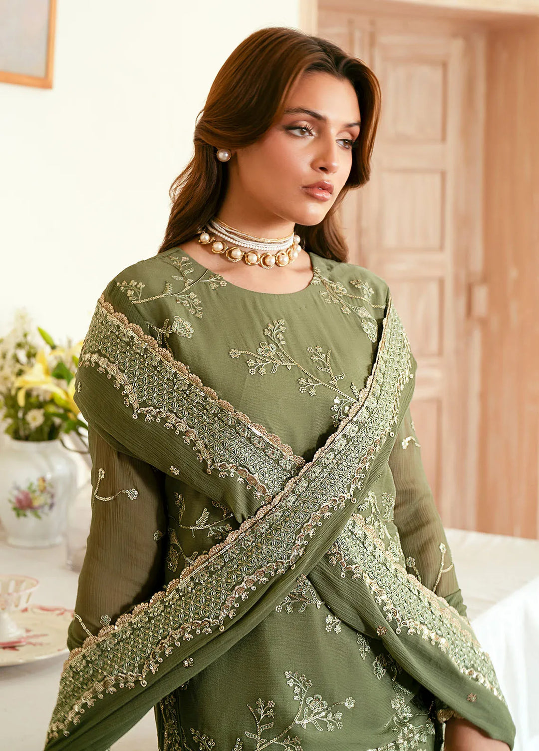 Elinor by Sahane Embroidered Chiffon 3 Piece