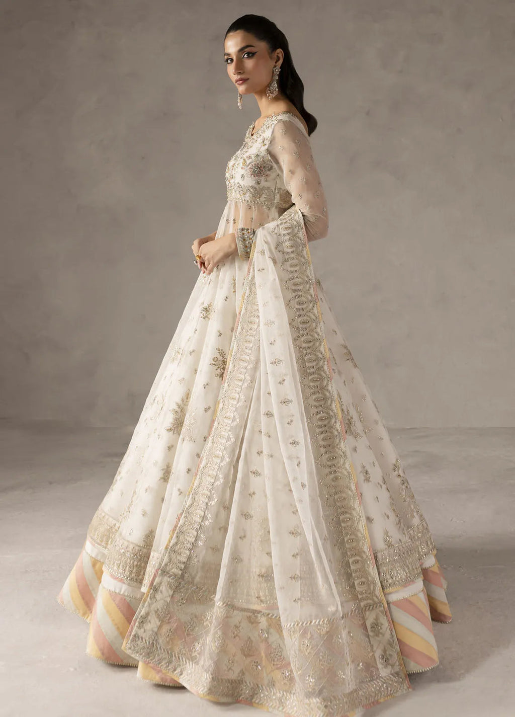 Elysee by Imran Ramzan Embroidered Organza Suits Unstitched 3 Piece IR25EF Fleur de Lueur - Formamls Collection