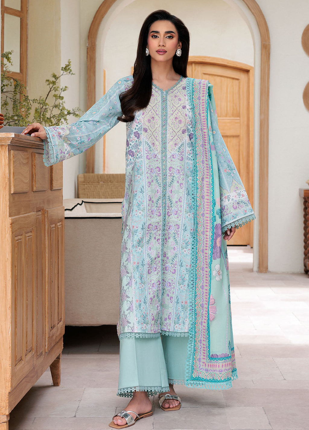 Florent Printed Lawn Suits Unstitched 3 Piece