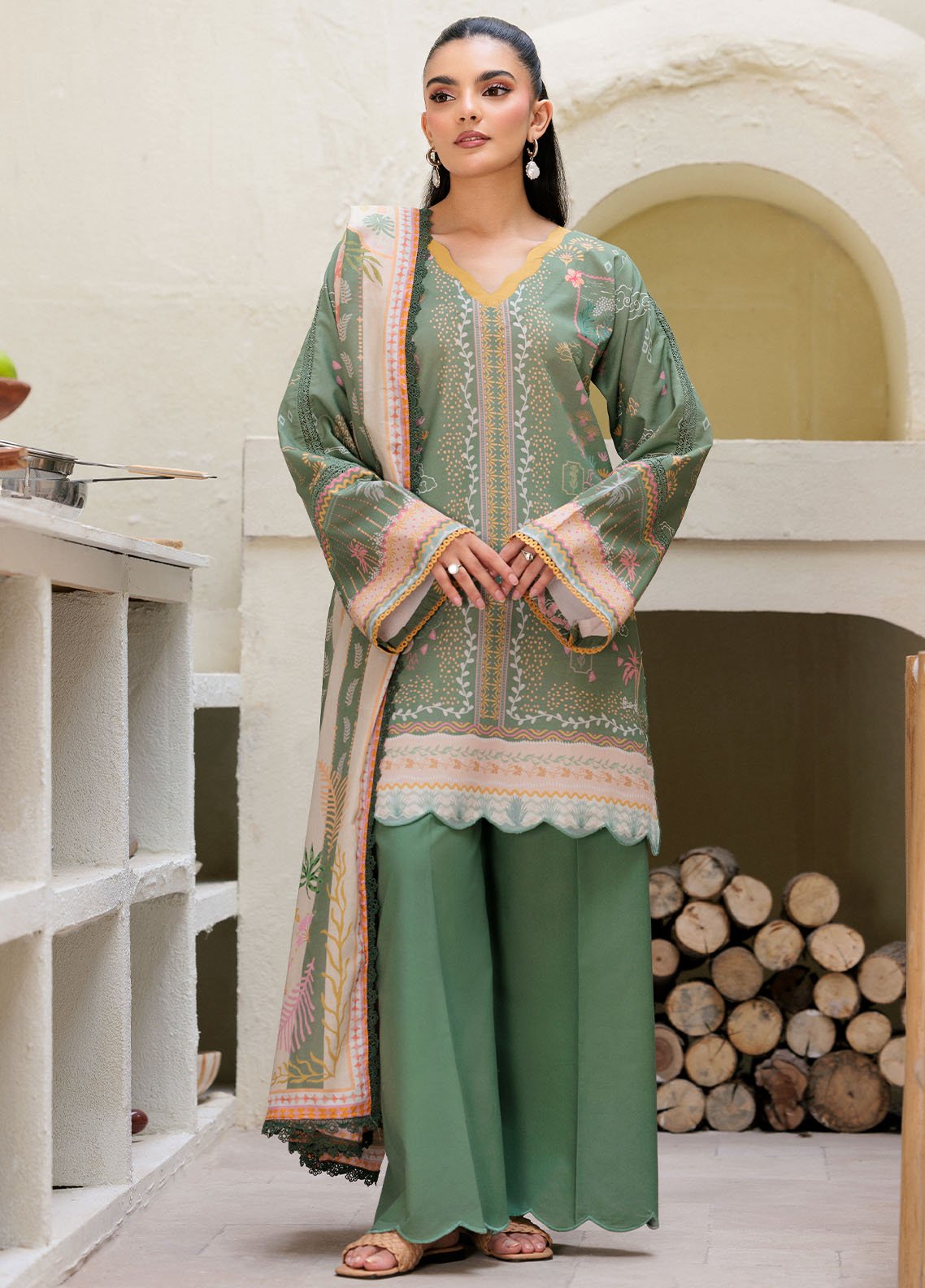 Florent Printed Lawn Suits Unstitched 3 Piece