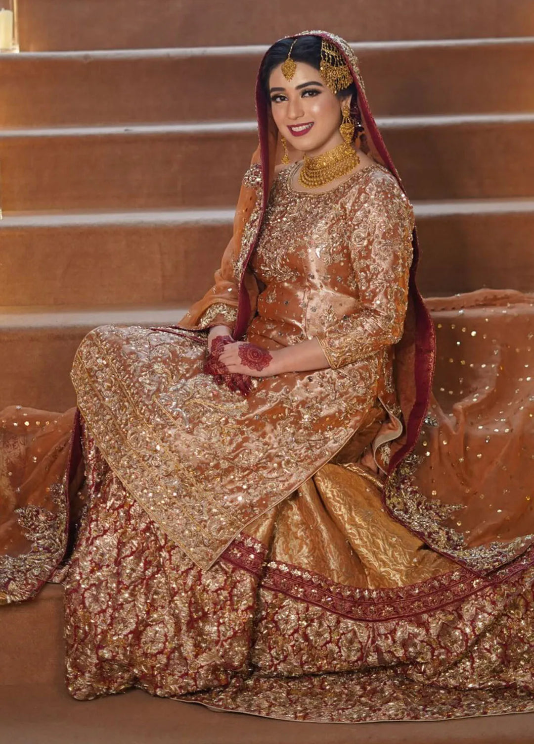 Hues Atelier | Embroidered Tissue Bridal Suit