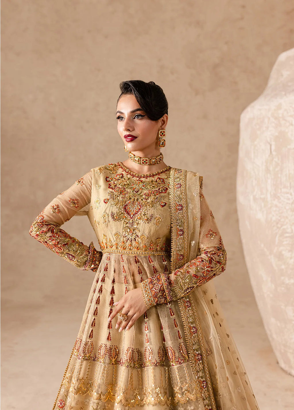 Imran Ramzan Embroidered Zari Net Suits  3 Piece