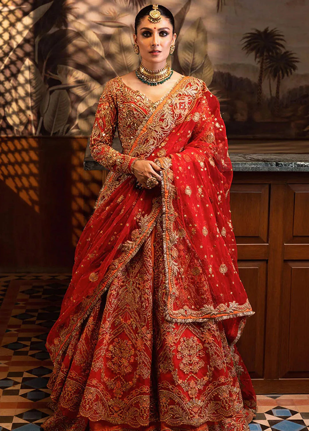 Jahan By Erum Khan Embroidered Net Suit 4 Piece Suit