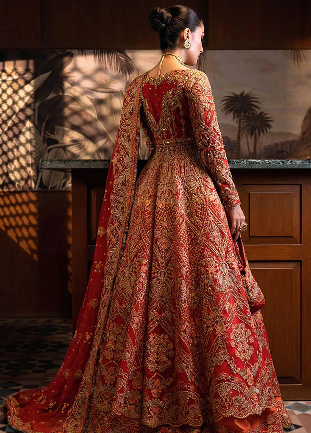 Jahan By Erum Khan Embroidered Net Suit 4 Piece Suit