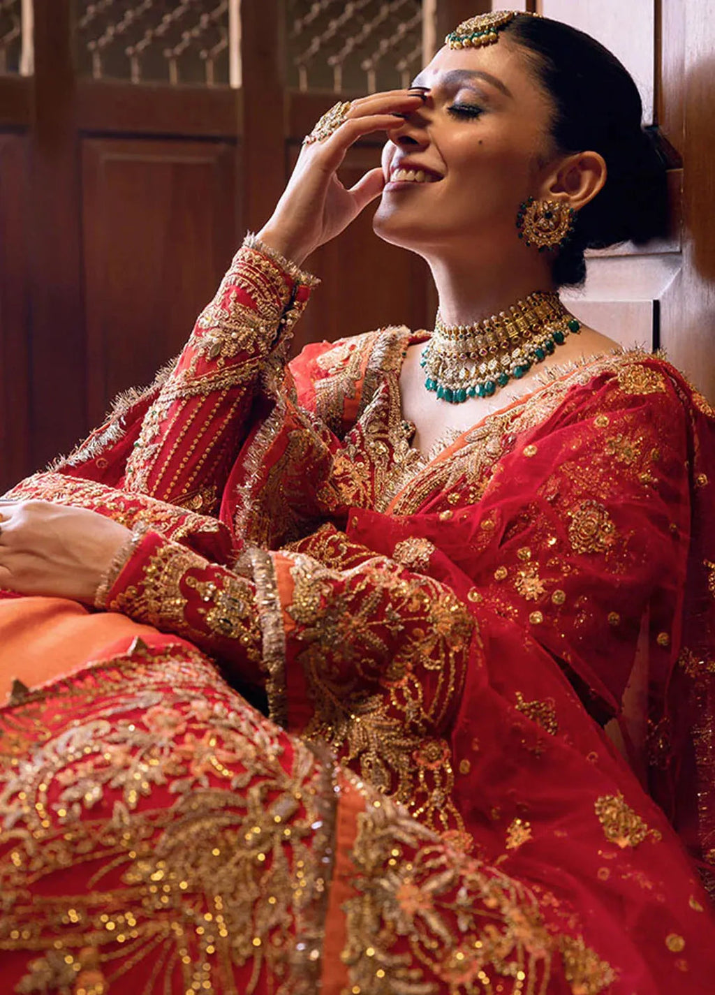 Jahan By Erum Khan Embroidered Net Suit 4 Piece Suit